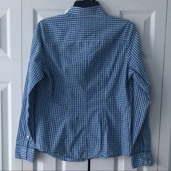 Vineyard Vines Blue Gingham Plaid Button Down sz8 - Picture 2 of 11